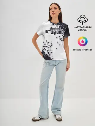 Женская базовая футболка / PUBG Jacket Black