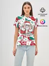 Женская базовая футболка / Merry Christmas3D
