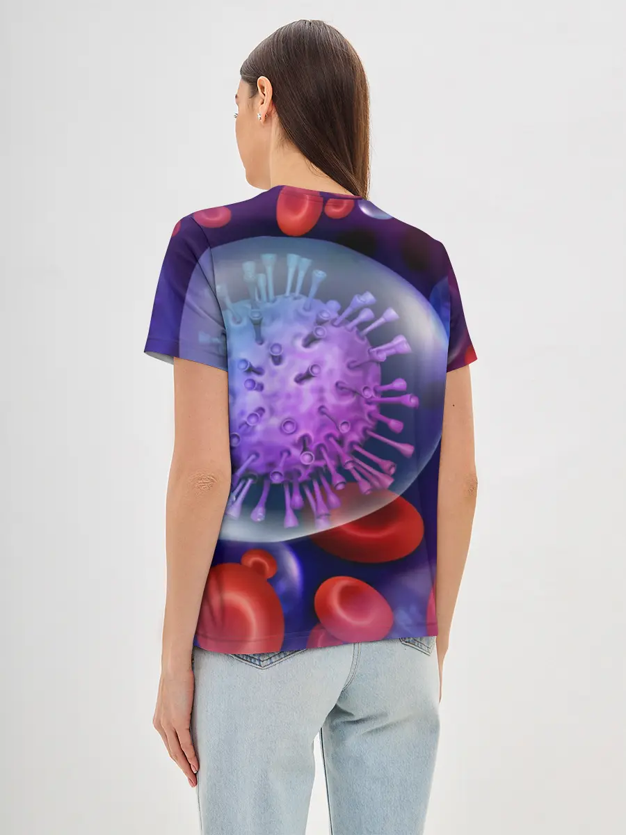 Женская базовая футболка / Лейкоциты и клетка