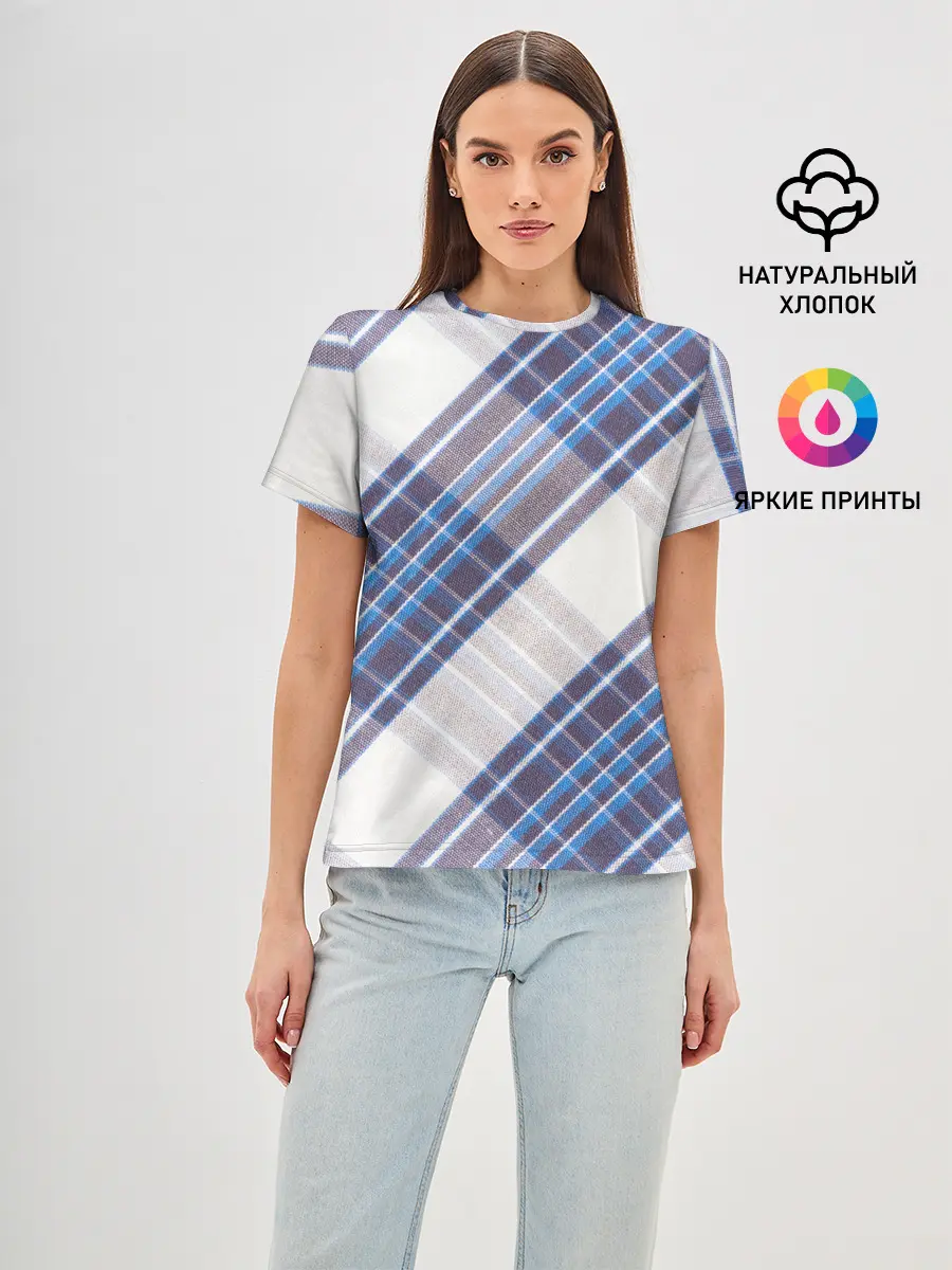 Женская базовая футболка / Шотландка | Scottish | Tartan