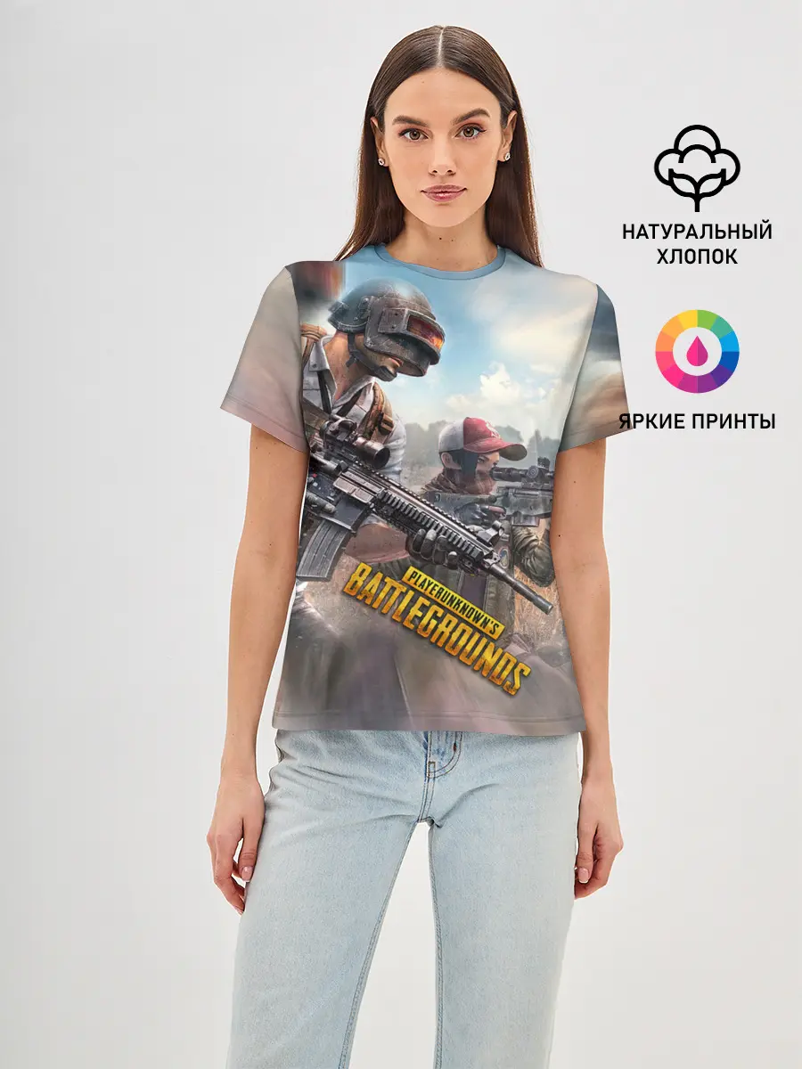 Женская базовая футболка / Королевская битва | ПУБГ