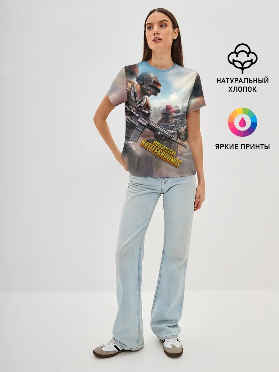 Женская базовая футболка / Королевская битва | ПУБГ