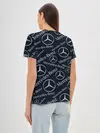 Женская базовая футболка / MERCEDES-BENZ / МЕРСЕДЕС-БЕНЗ / УЗОР