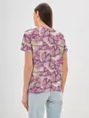 Женская базовая футболка / Розовый тропический узор
