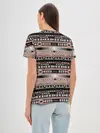 Женская базовая футболка / Полосатый этнический орнамент