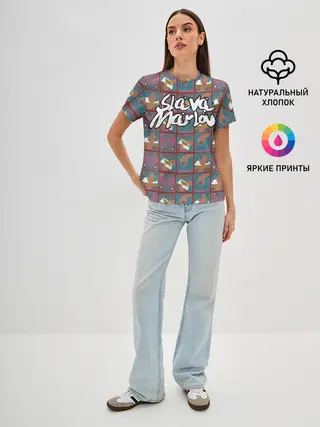 Женская базовая футболка / SLAVA MARLOW