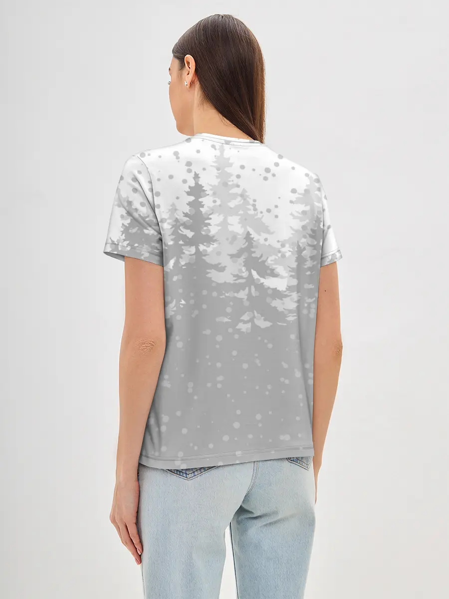 Женская базовая футболка / Тигр с подарками