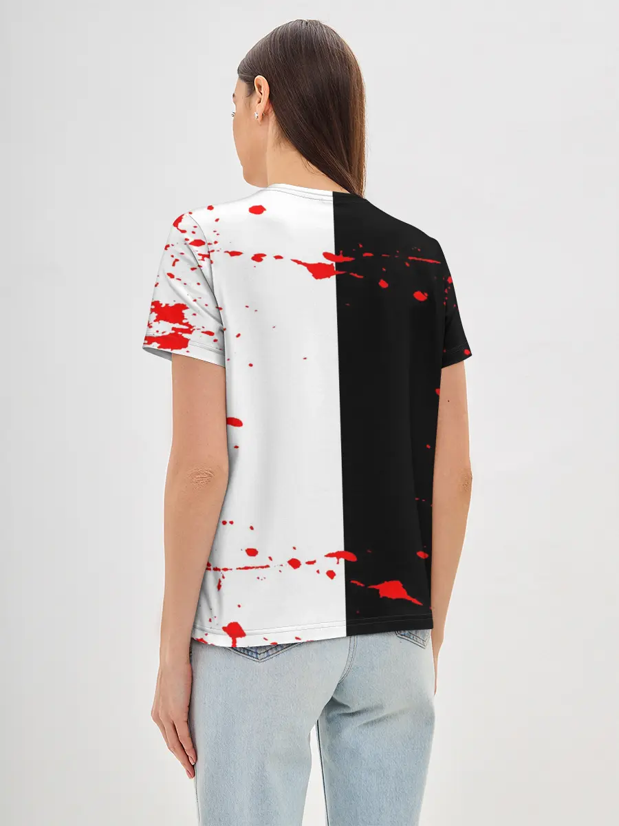 Женская базовая футболка / monokuma с молотком