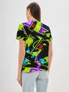 Женская базовая футболка / Кислотное Граффити