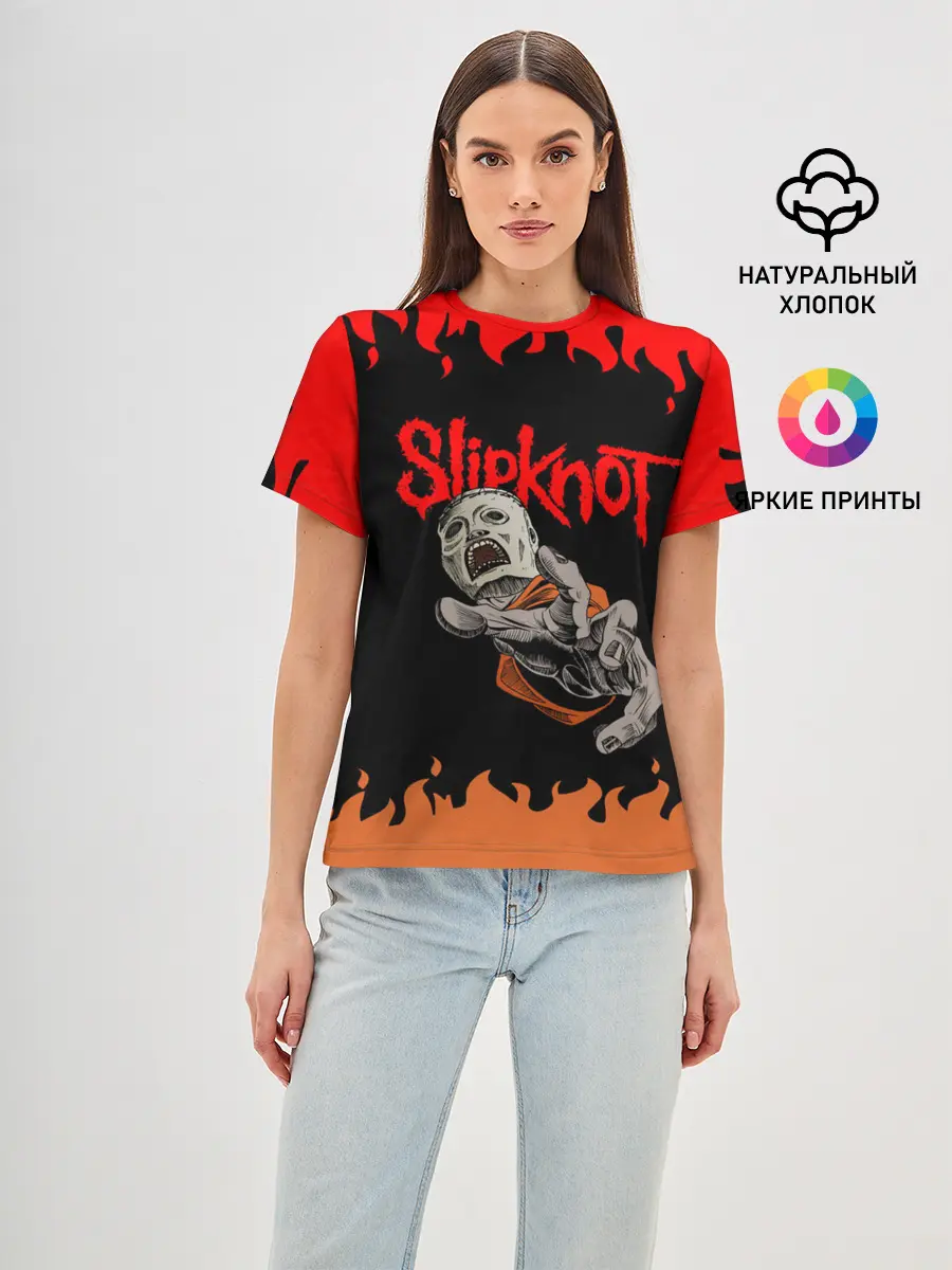 Женская базовая футболка / Кори Тейлор | СЛИПКНОТ