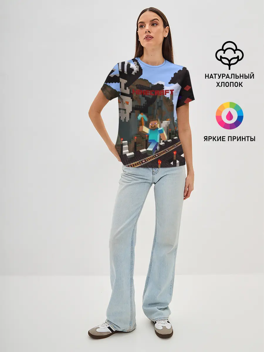 Женская базовая футболка / Minecraft
