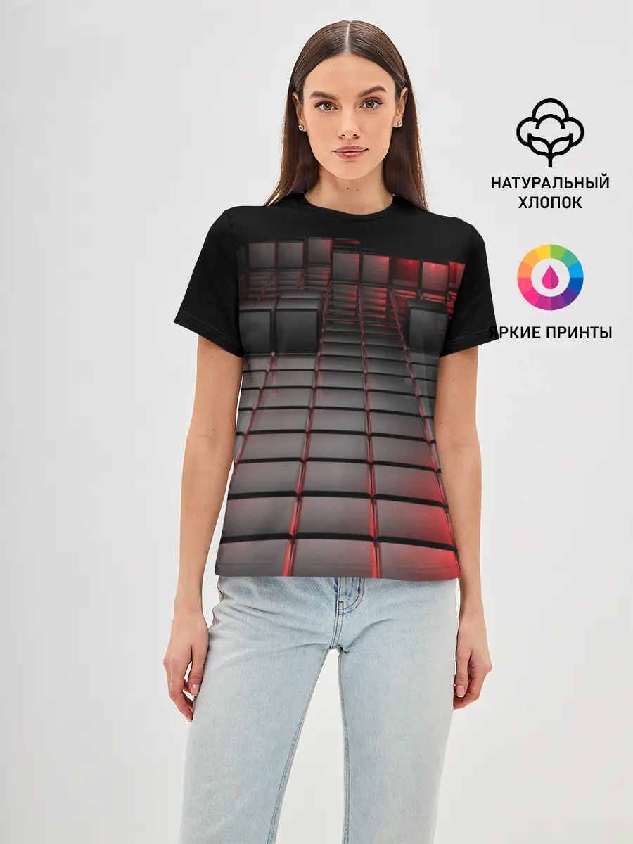 Женская базовая футболка / КАРБОНОВЫЕ ПЛИТЫ