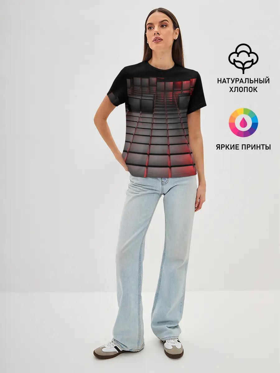 Женская базовая футболка / КАРБОНОВЫЕ ПЛИТЫ