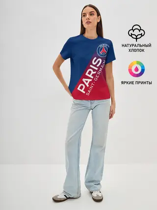 Женская базовая футболка / ФК ПСЖ / PARIS SAINT GERMAIN