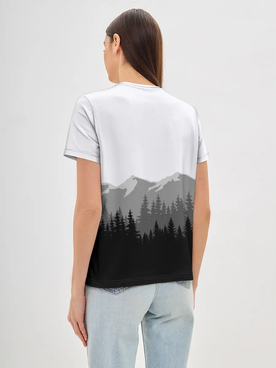 Женская базовая футболка / SIREN HEAD | DARK FOREST