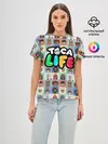 Женская базовая футболка / Toca Boca characters | Тока бока персонажи