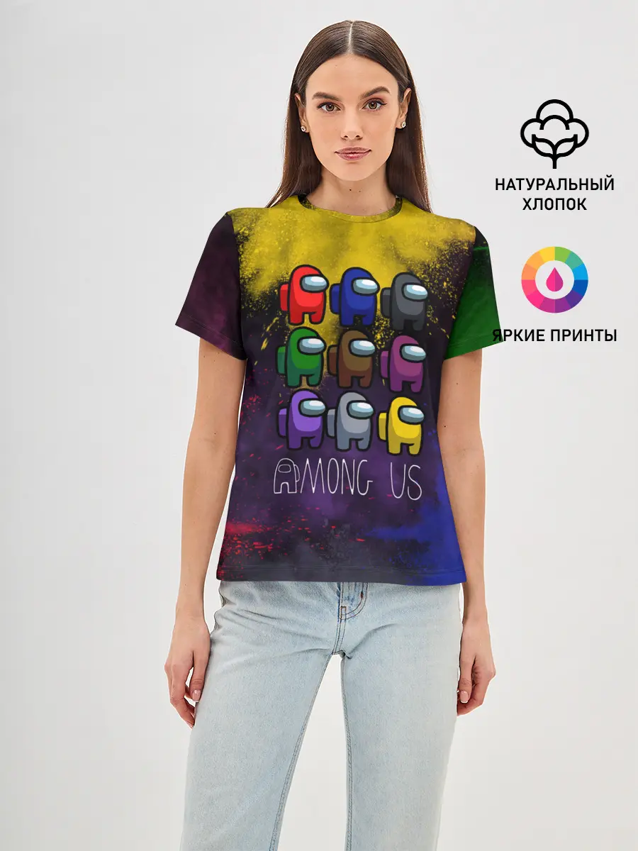 Женская базовая футболка / AMONG US.
