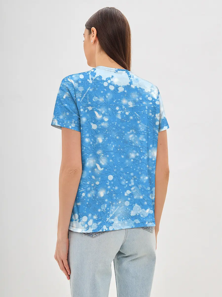 Женская базовая футболка / Новогодний Манкрафт