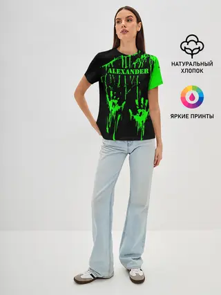 Женская базовая футболка / Александр