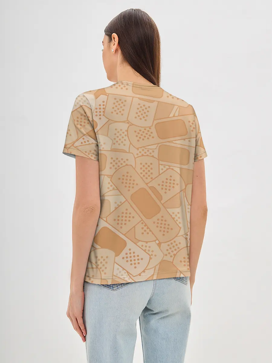 Женская базовая футболка / Просто пластыри