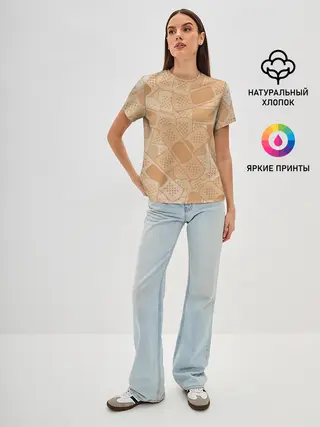 Женская базовая футболка / Просто пластыри