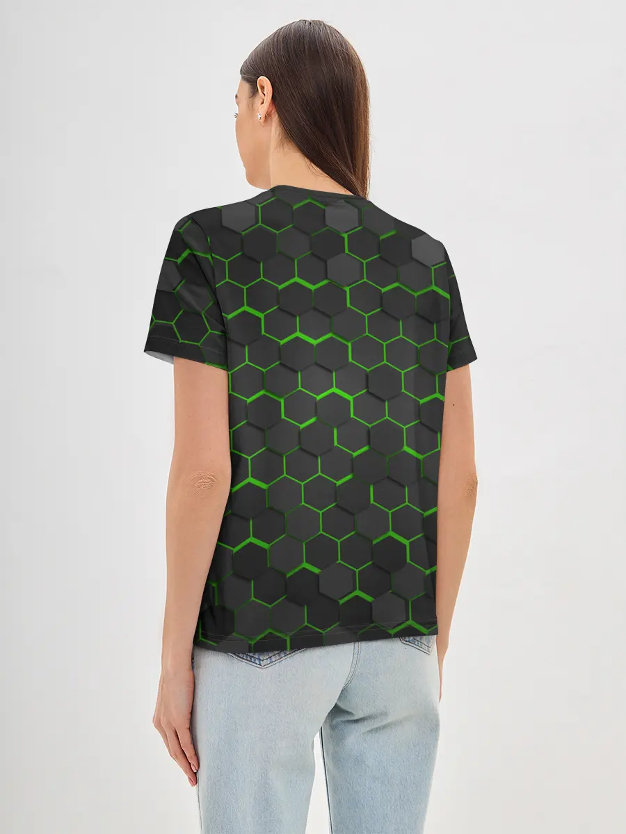 Женская базовая футболка / OCTAGON зеленый