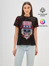 Женская базовая футболка / Американский череп | American Skull