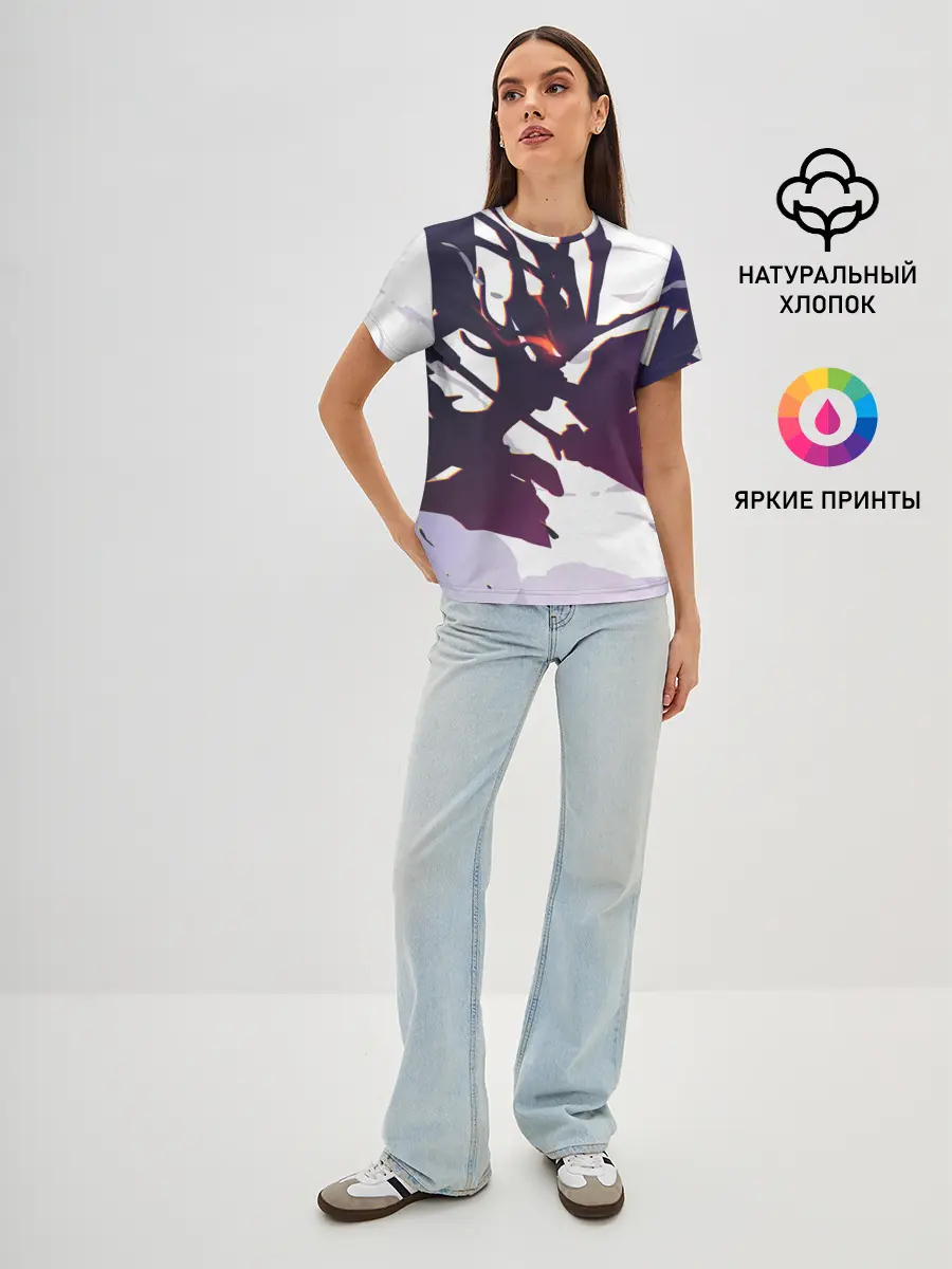 Женская базовая футболка / милый во франксе абстракция