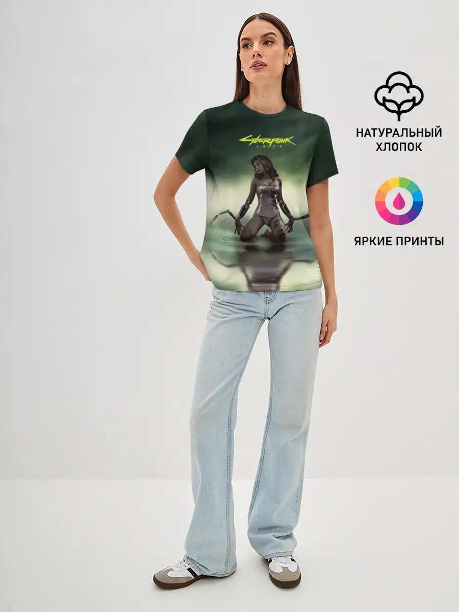 Женская базовая футболка / Cyberpunk2077