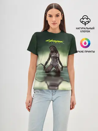Женская базовая футболка / Cyberpunk2077