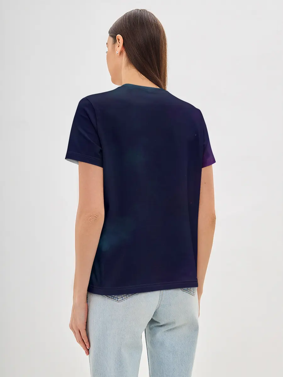 Женская базовая футболка / Пони в космосе