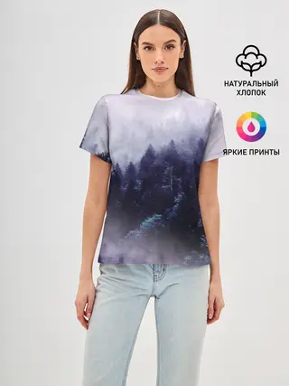 Женская базовая футболка / ЛЕСНОЙ ТУМАН