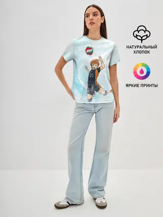 Женская базовая футболка / Шоё Хината | Хайкю