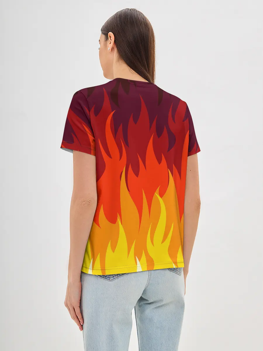 Женская базовая футболка / Меха скелет | Steampunk Fire