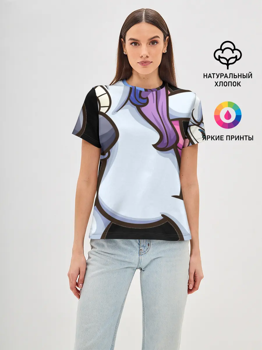 Женская базовая футболка / Единорог - танцор ДАБ