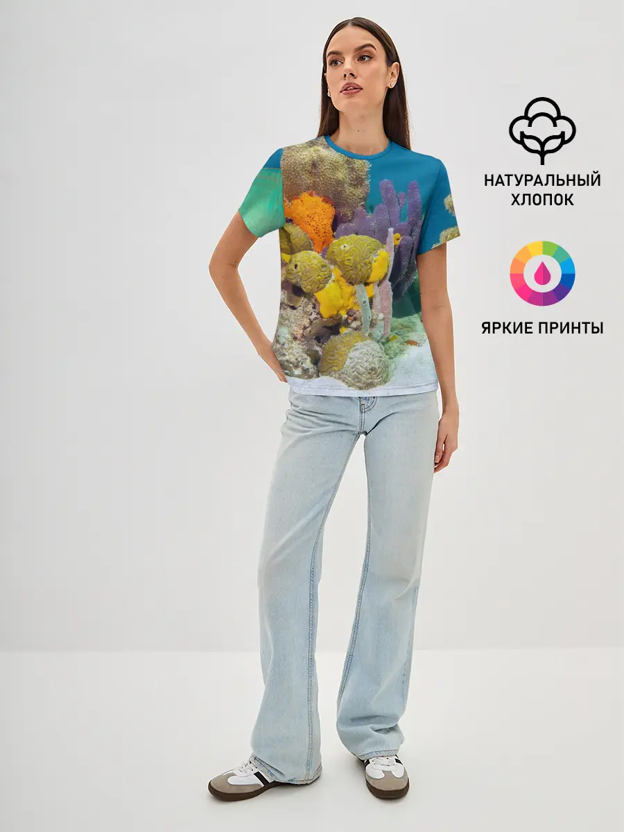 Женская базовая футболка / Морской мир