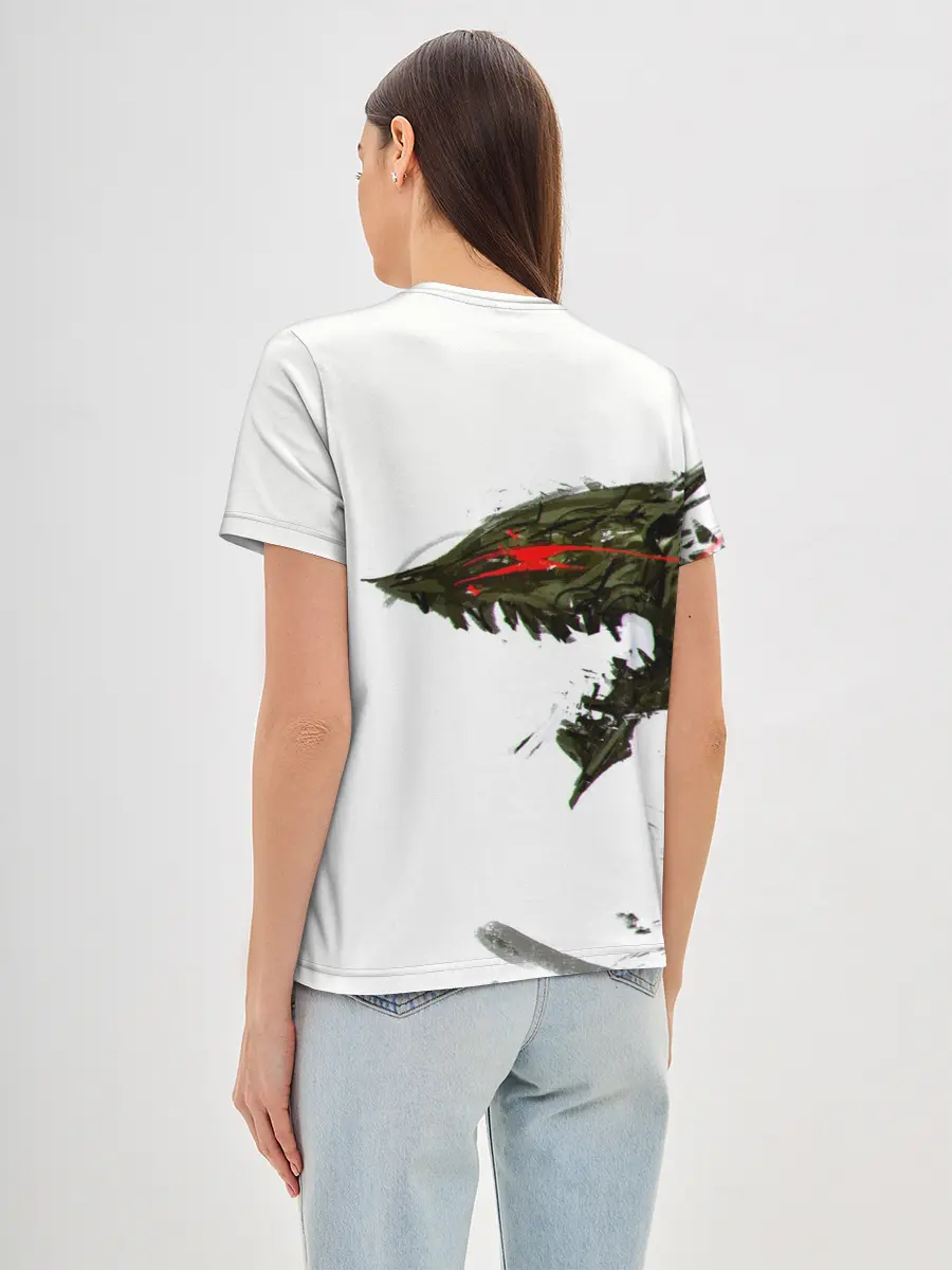 Женская базовая футболка / БЕРСЕРК красками