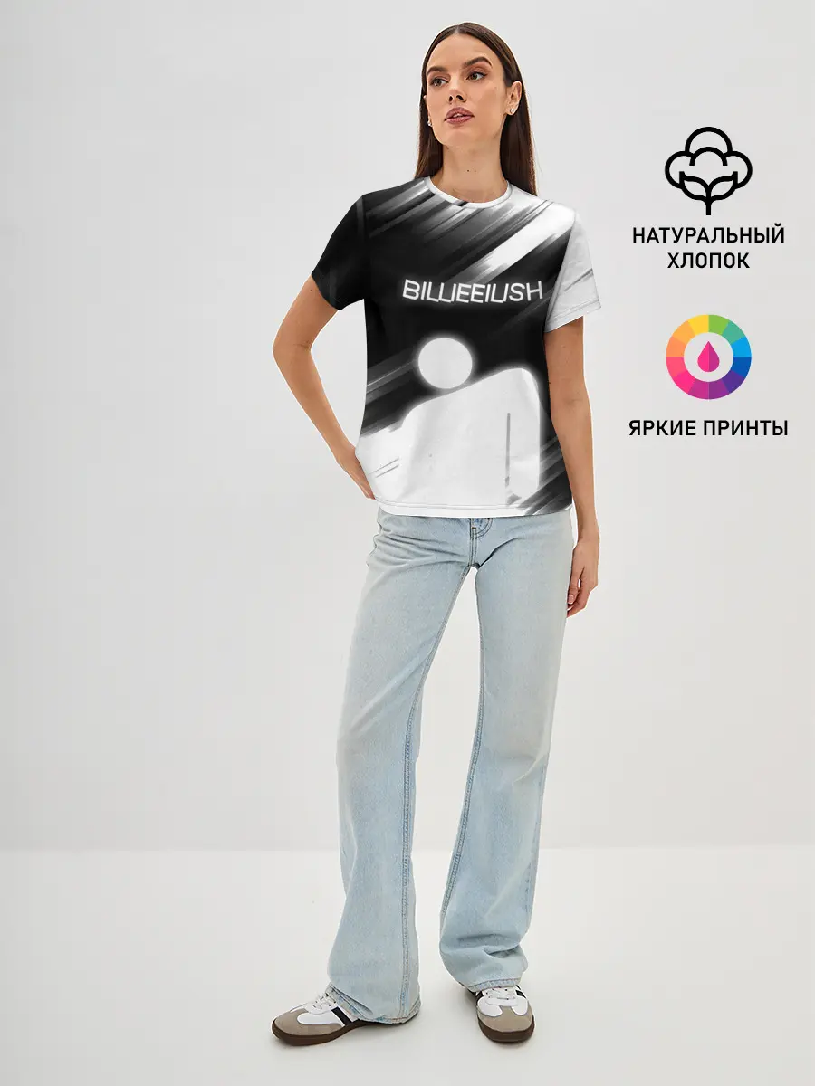 Женская базовая футболка / Billie Eilish.