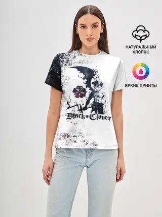 Женская базовая футболка / Чёрный демонический Аста Либе