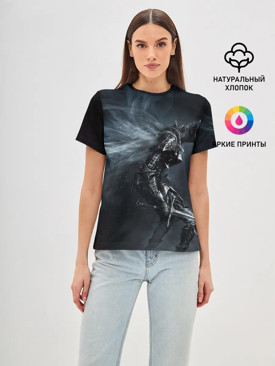 Женская базовая футболка / Ночной рыцарь