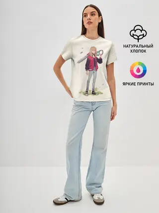 Женская базовая футболка / Кавай