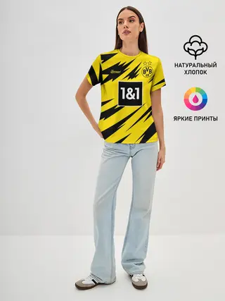 Женская базовая футболка / BORUSSIA домашняя сезон 20/21