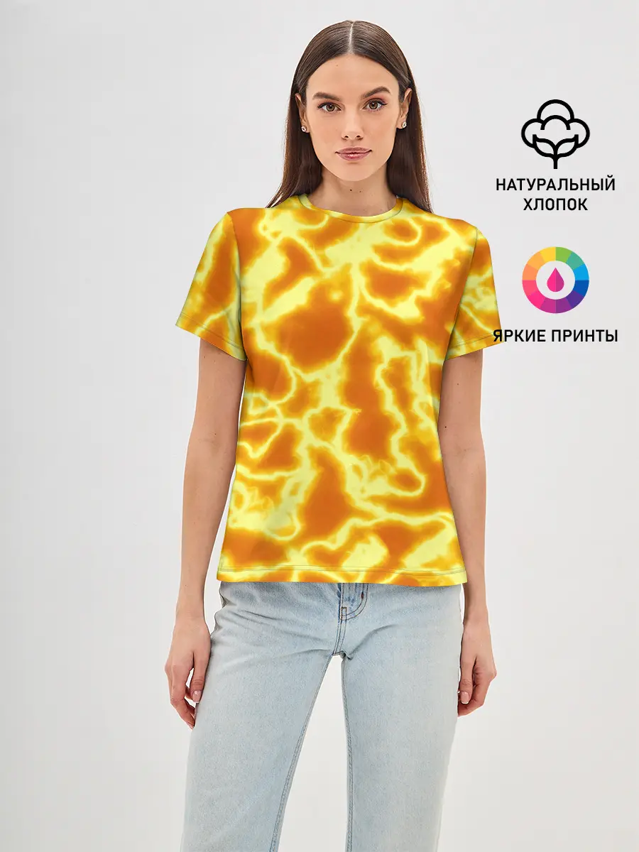Женская базовая футболка / Огненная вспышка