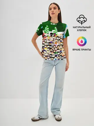 Женская базовая футболка / Южный Парк / South Park .