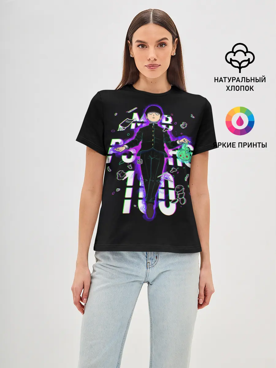 Женская базовая футболка / Моб Психо 100