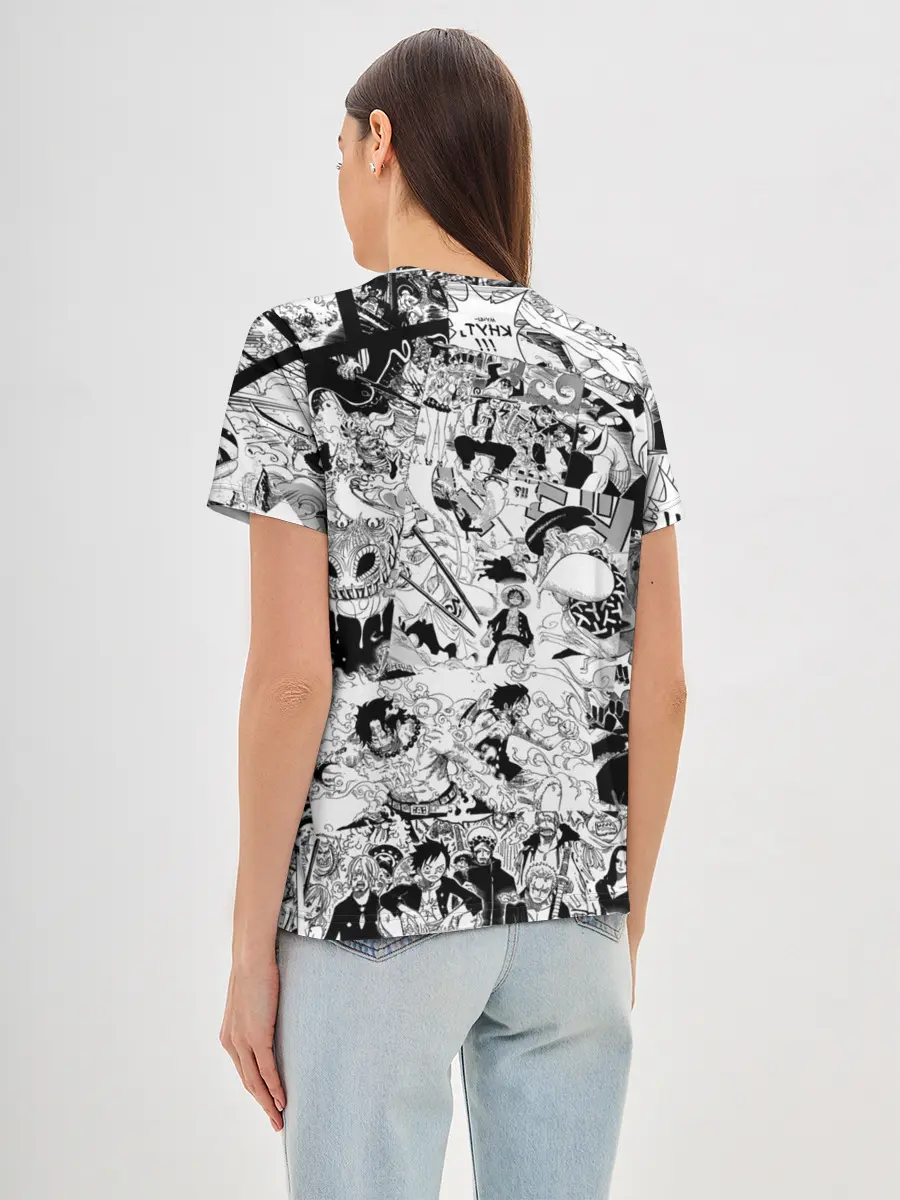 Женская базовая футболка / One Piece Манга страницы