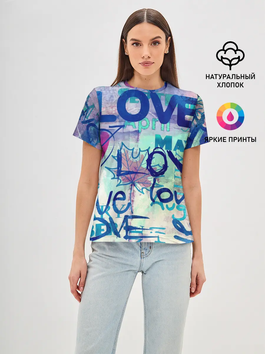 Женская базовая футболка / LOVE