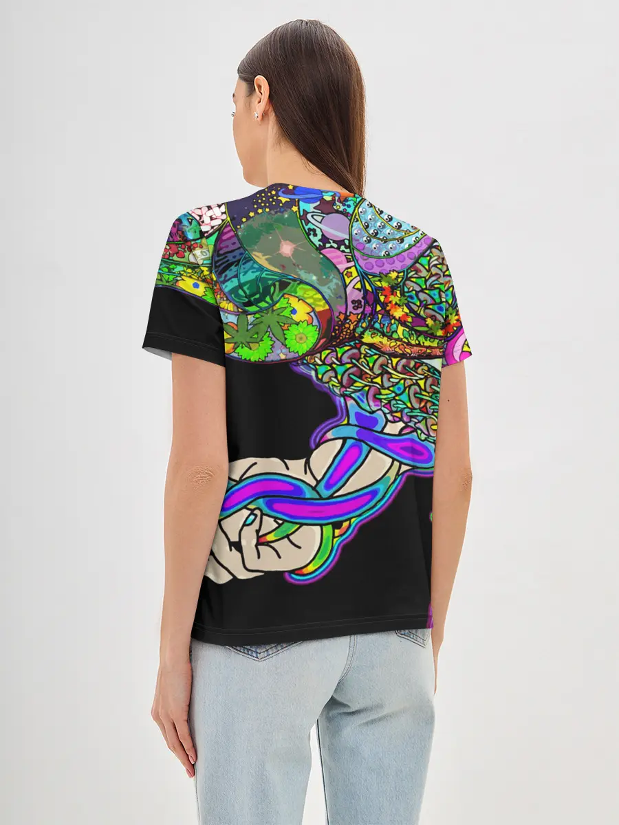 Женская базовая футболка / ПСИХОДЕЛИКА NEW