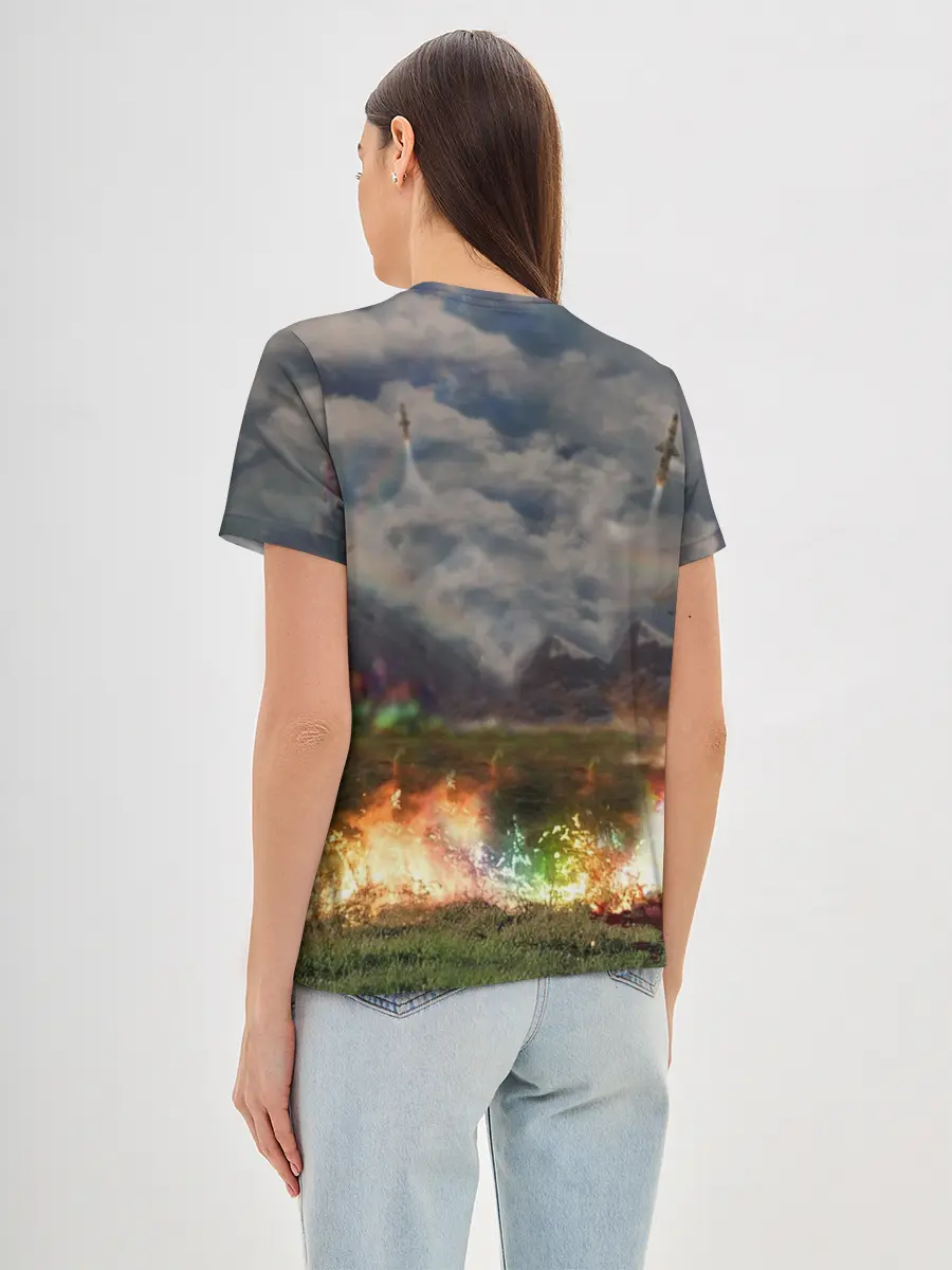 Женская базовая футболка / Ким чен ын на Единороге