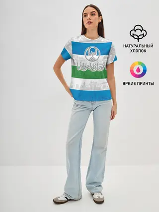Женская базовая футболка / Узбекистан